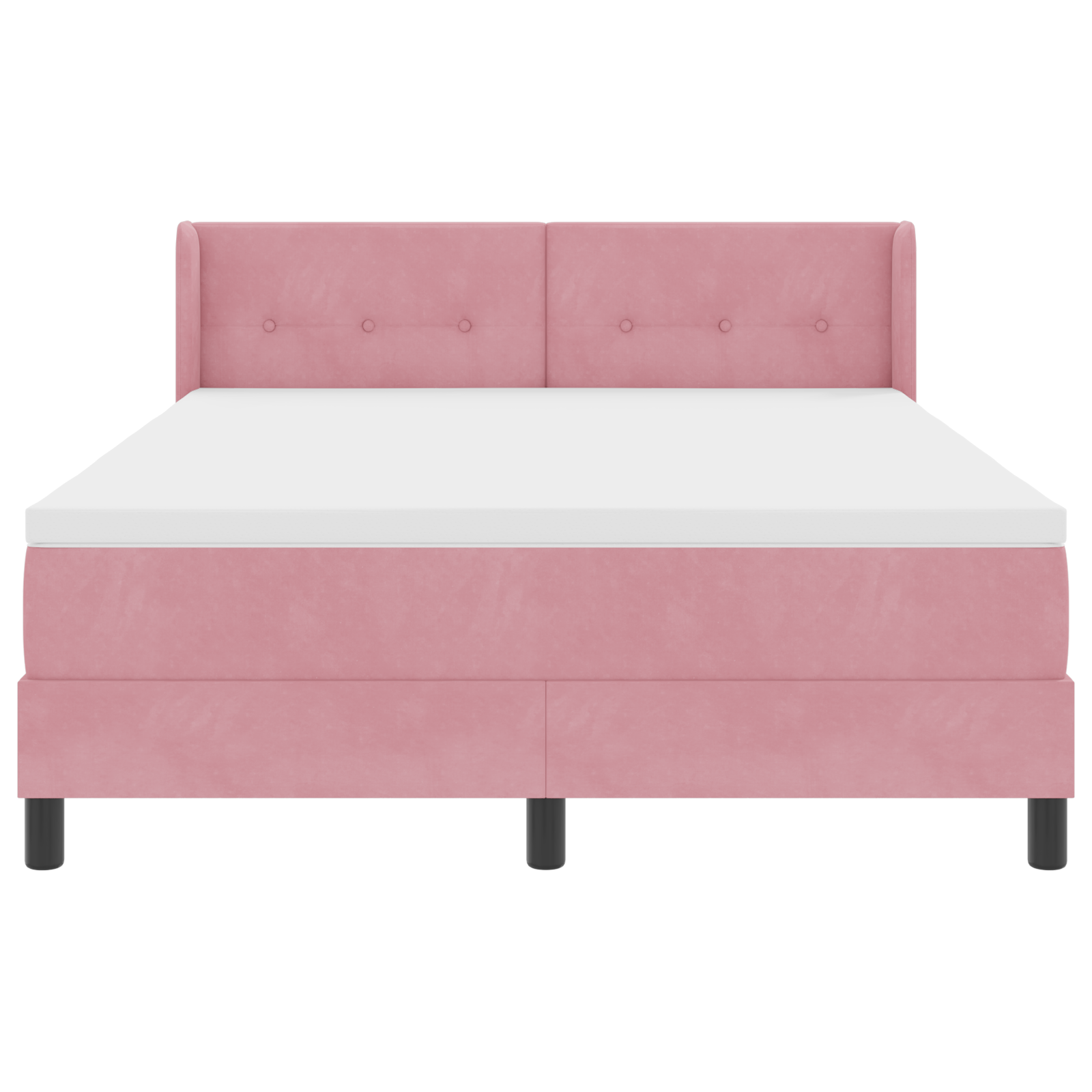 Letto con Contenitore e Materasso Rosa 140x190 cm Velluto