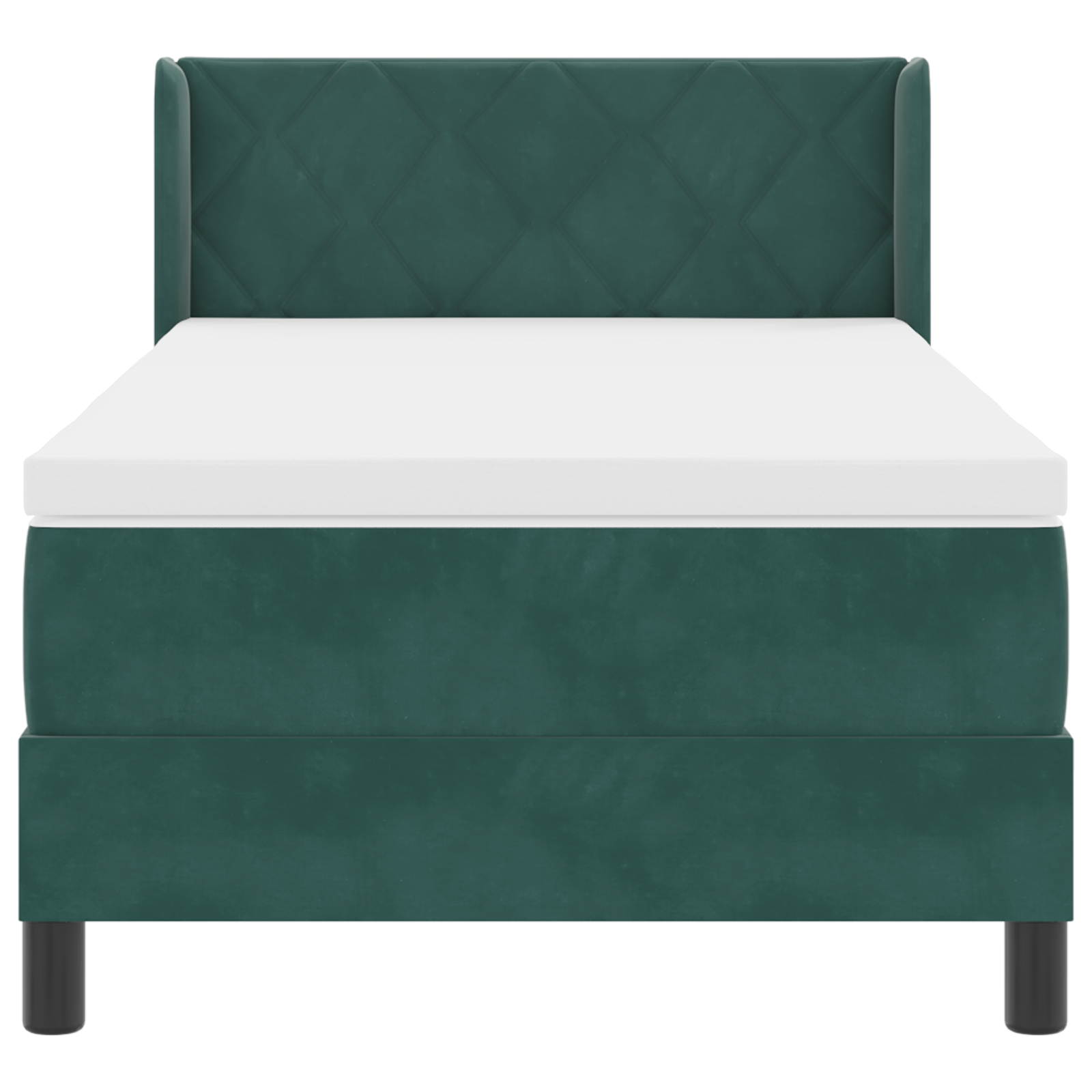 Letto a Contenitore con Materasso Verde Scuro 90x200 cm Velluto
