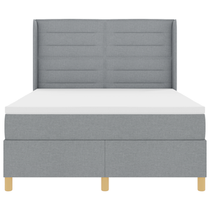 Letto a box spring  con materasso Grigio chiaro 160x200 cm Tessuto