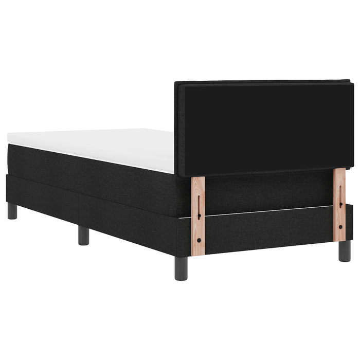 Letto a Molle vitaXL con Materasso e LED Nero 90x200 cm Tessuto