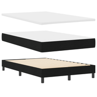 Letto Box Spring con Materasso e LED Nero 120x200 cm Tessuto