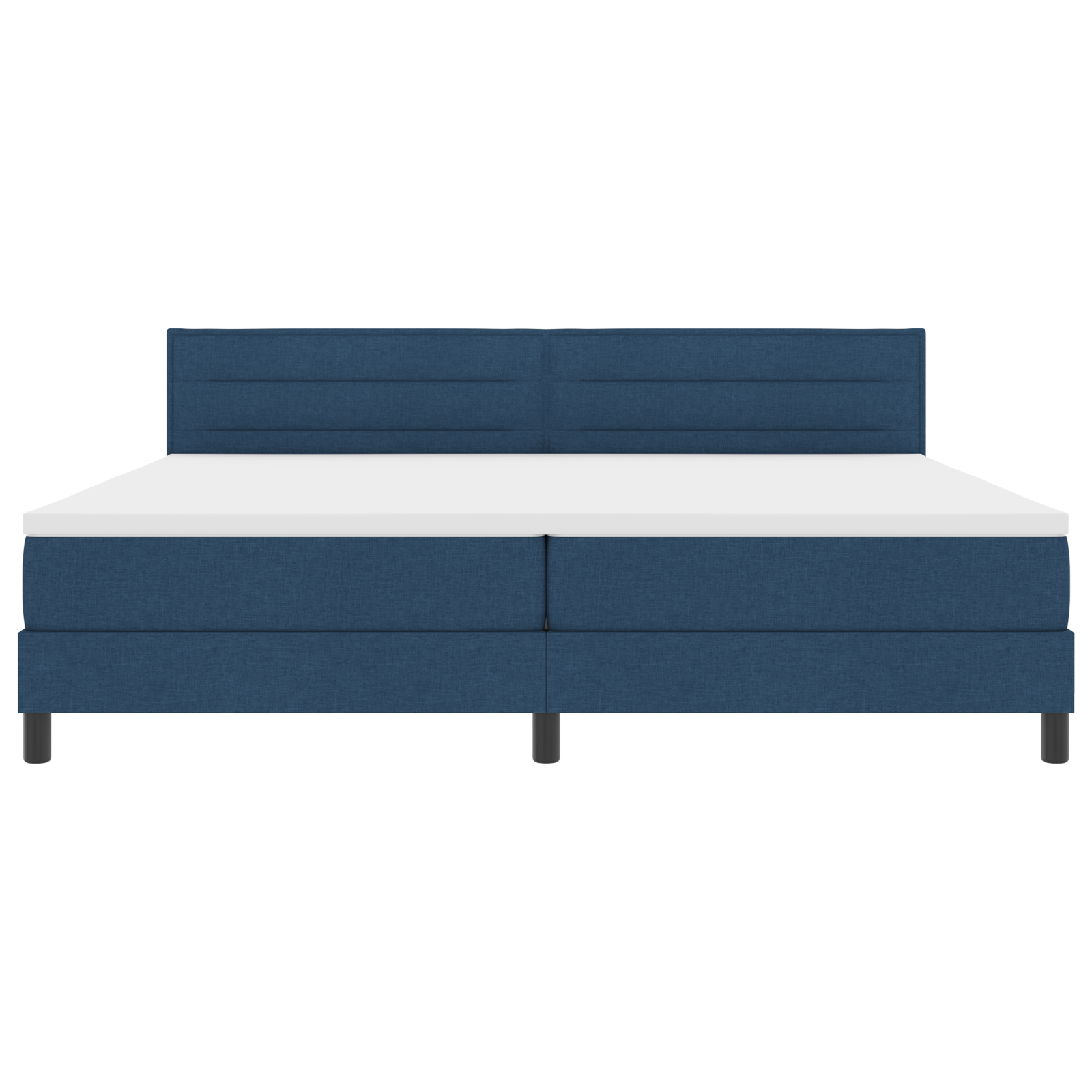 Letto Box Spring con Materasso e LED Blu 200x200 cm Tessuto