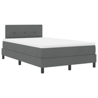 Letto a Molle con Materasso & LED Grigio Scuro 120x200 cm Tessuto