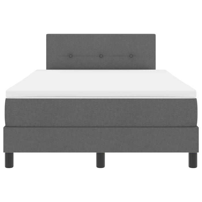Letto a Molle con Materasso & LED Grigio Scuro 120x200 cm Tessuto