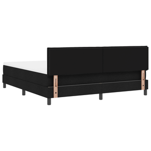 Letto Box Spring con Materasso & LED Nero 180x200 cm Tessuto