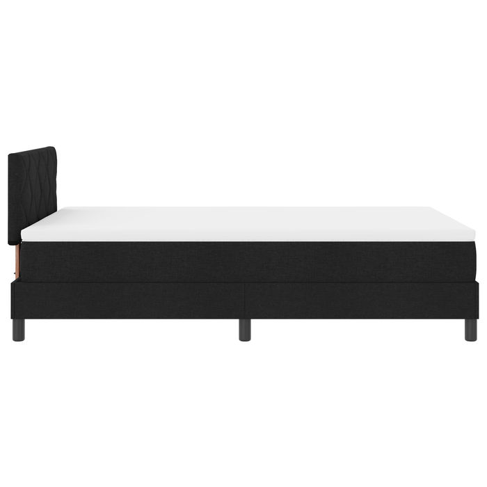 Letto con rete e materasso & LED nero 120x190 cm tessuto