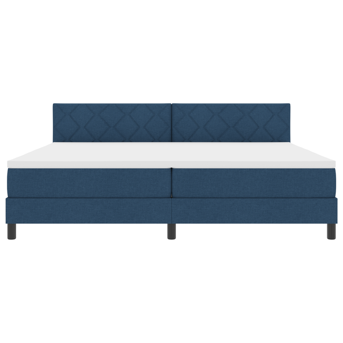 Letto Box Spring con Materasso & LED Blu 200x200 cm Tessuto