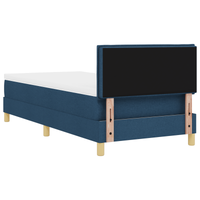 Letto con Reggiseno e Materasso & LED Blu 90x190 cm Tessuto