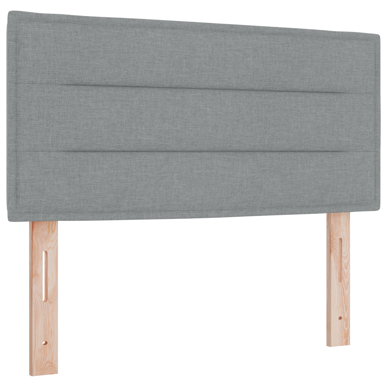 Letto a Molle con Materasso e Luci LED Grigio Chiaro 100x200 cm Tessuto