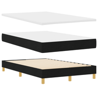 Letto a Box Spring con Materasso & LED Nero 120x200 cm Tessuto
