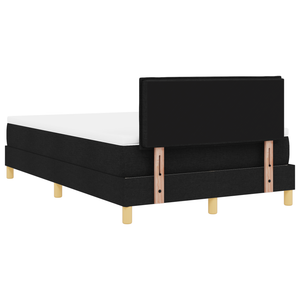 Letto a Box Spring con Materasso & LED Nero 120x200 cm Tessuto