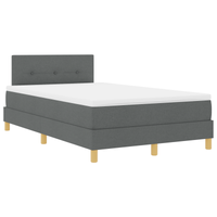 Letto a Molle con Materasso & LED Grigio Scuro 120x200 cm Tessuto