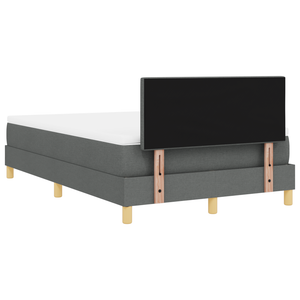 Letto a Molle con Materasso & LED Grigio Scuro 120x200 cm Tessuto