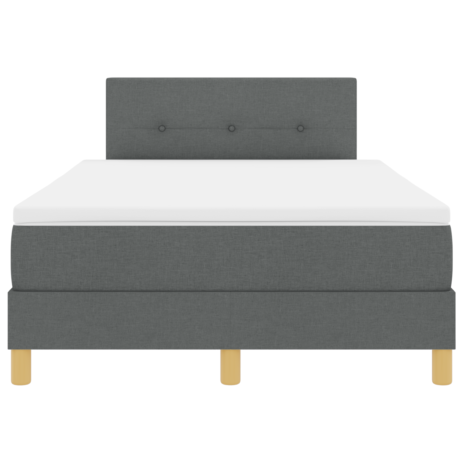 Letto a Molle con Materasso & LED Grigio Scuro 120x200 cm Tessuto