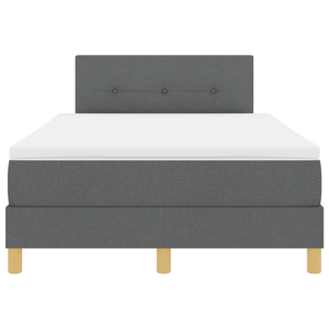Letto a Molle con Materasso & LED Grigio Scuro 120x200 cm Tessuto