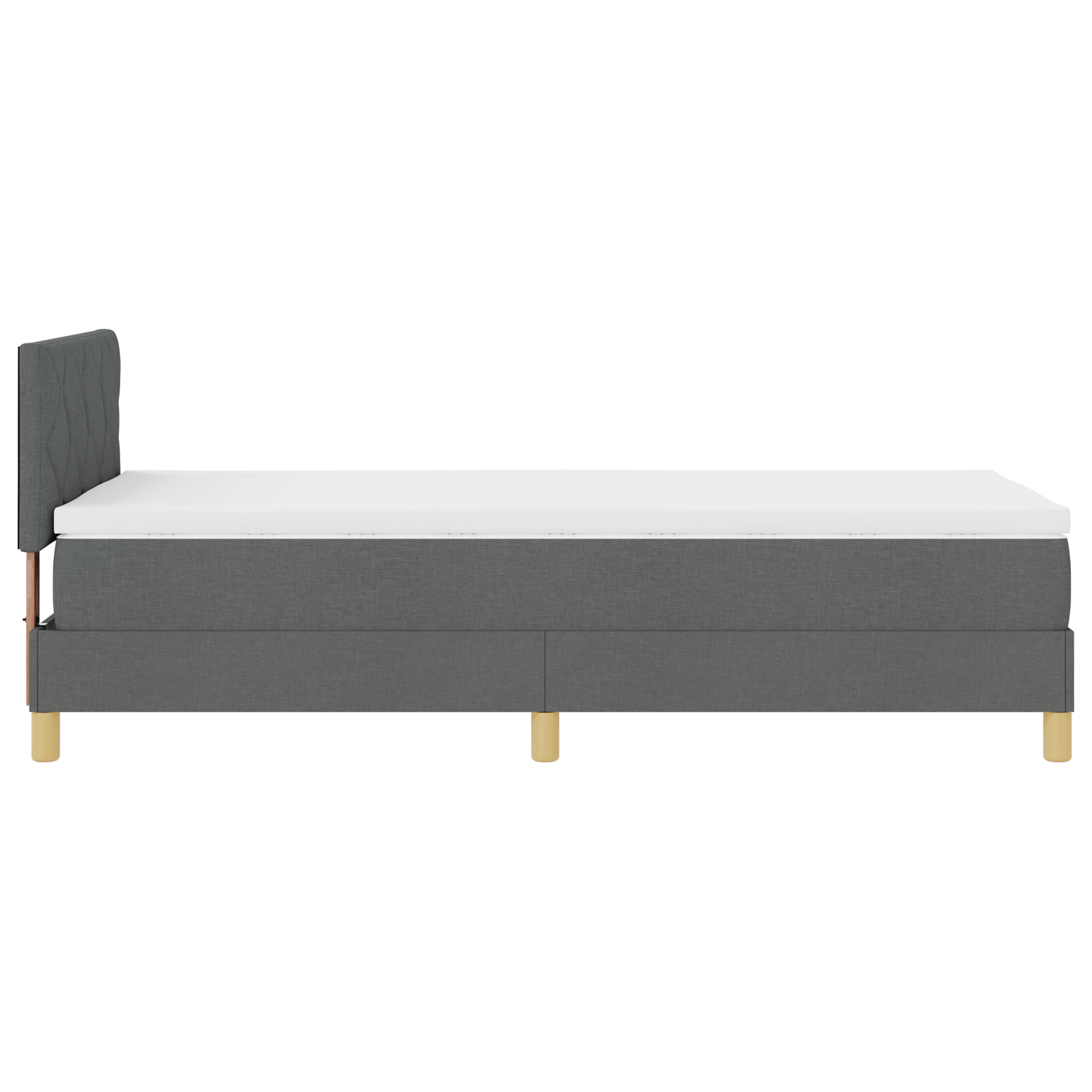 Letto a Molle con Materasso & LED Grigio Scuro 90x190 cm Tessuto