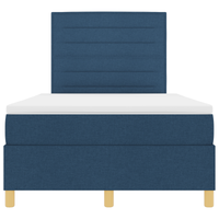 Letto Box Spring con Materasso e LED Blu 120x190 cm Tessuto