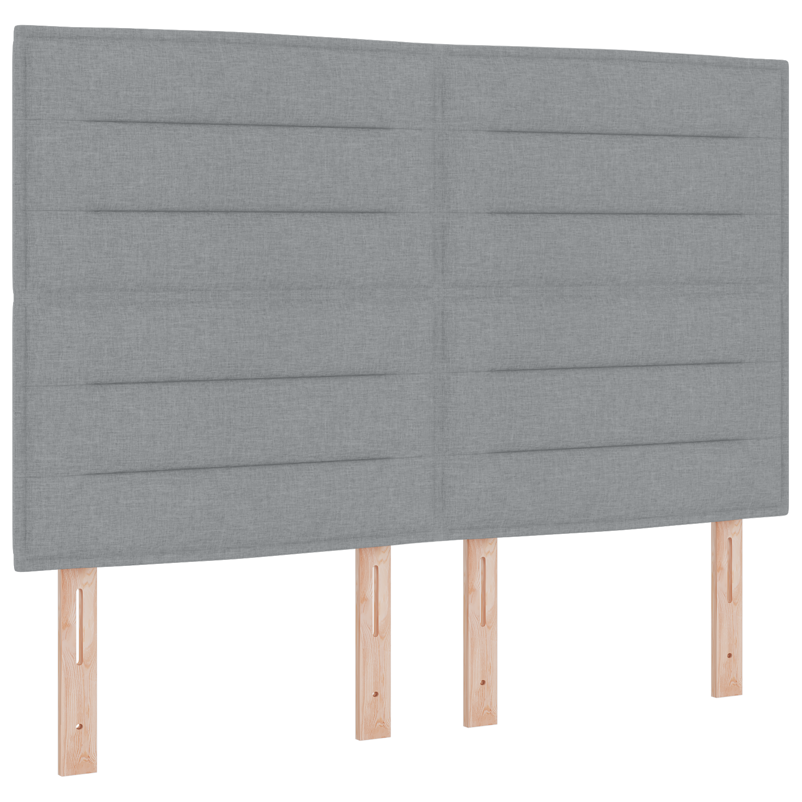 Letto Box Spring con Materasso e Luce LED Grigio Chiaro 160x200 cm Tessuto