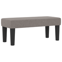 Letto con Box Spring con Materasso e Panchina Taupe 90x200 cm Tessuto