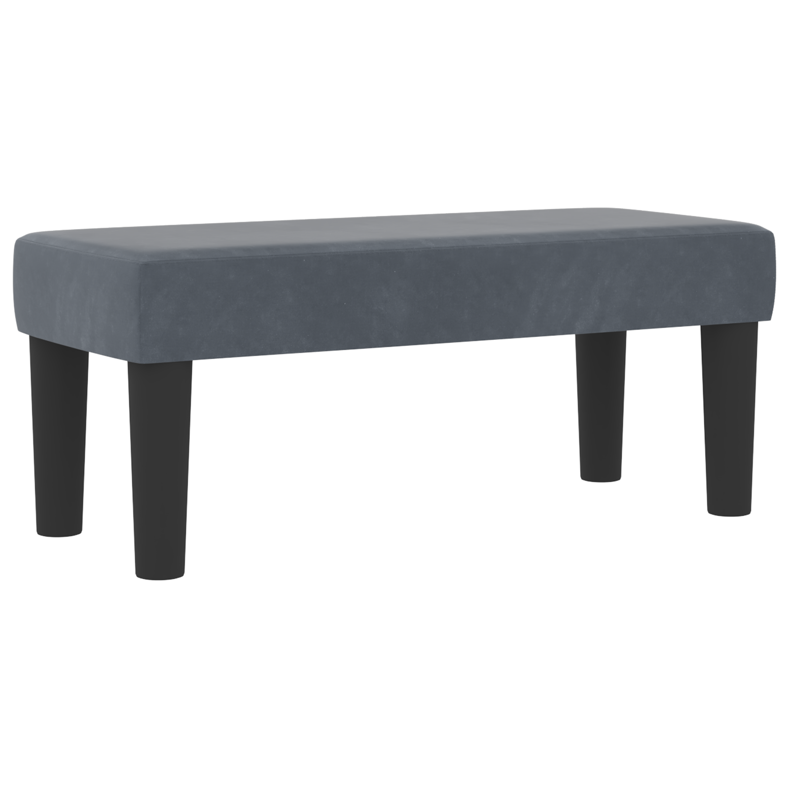 Letto a Molle con Materasso e Panca Grigio Scuro 80x200 cm Velluto