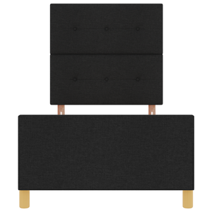 Letto in Tessuto Nero 80x200 cm di