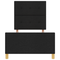 Struttura del letto in tessuto nero  90x190 cm