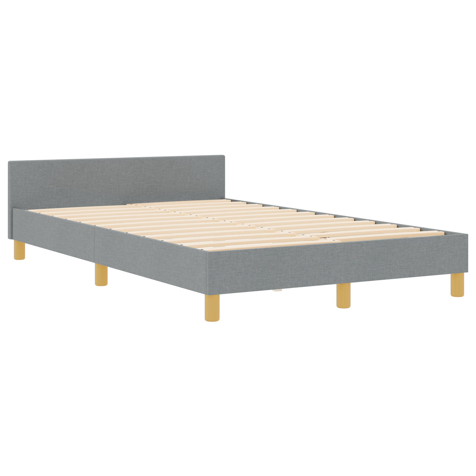 Letto in tessuto grigio chiaro  120x190 cm