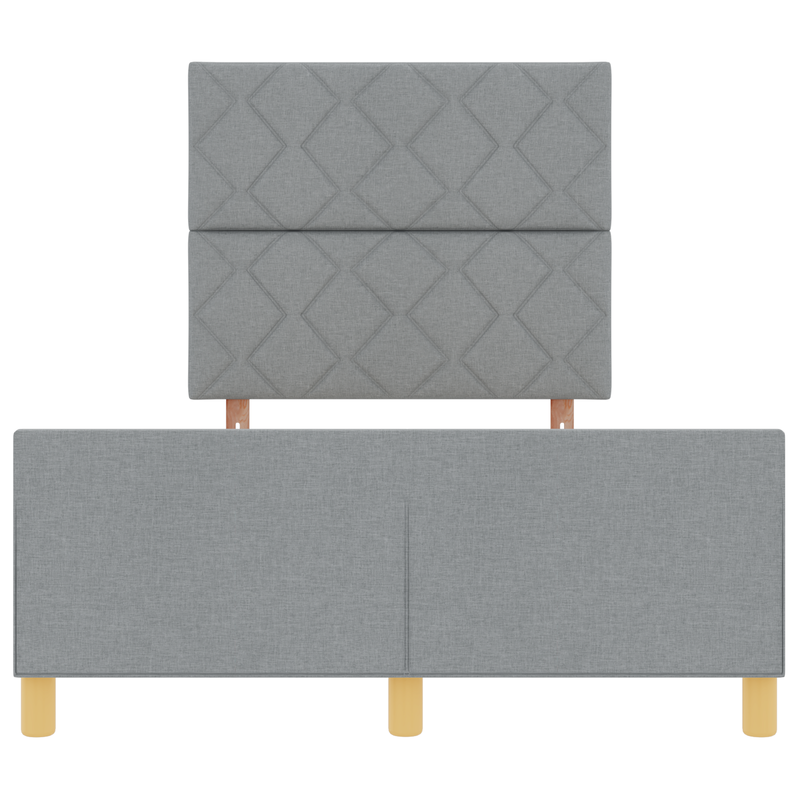 Letto in tessuto grigio chiaro  120x190 cm