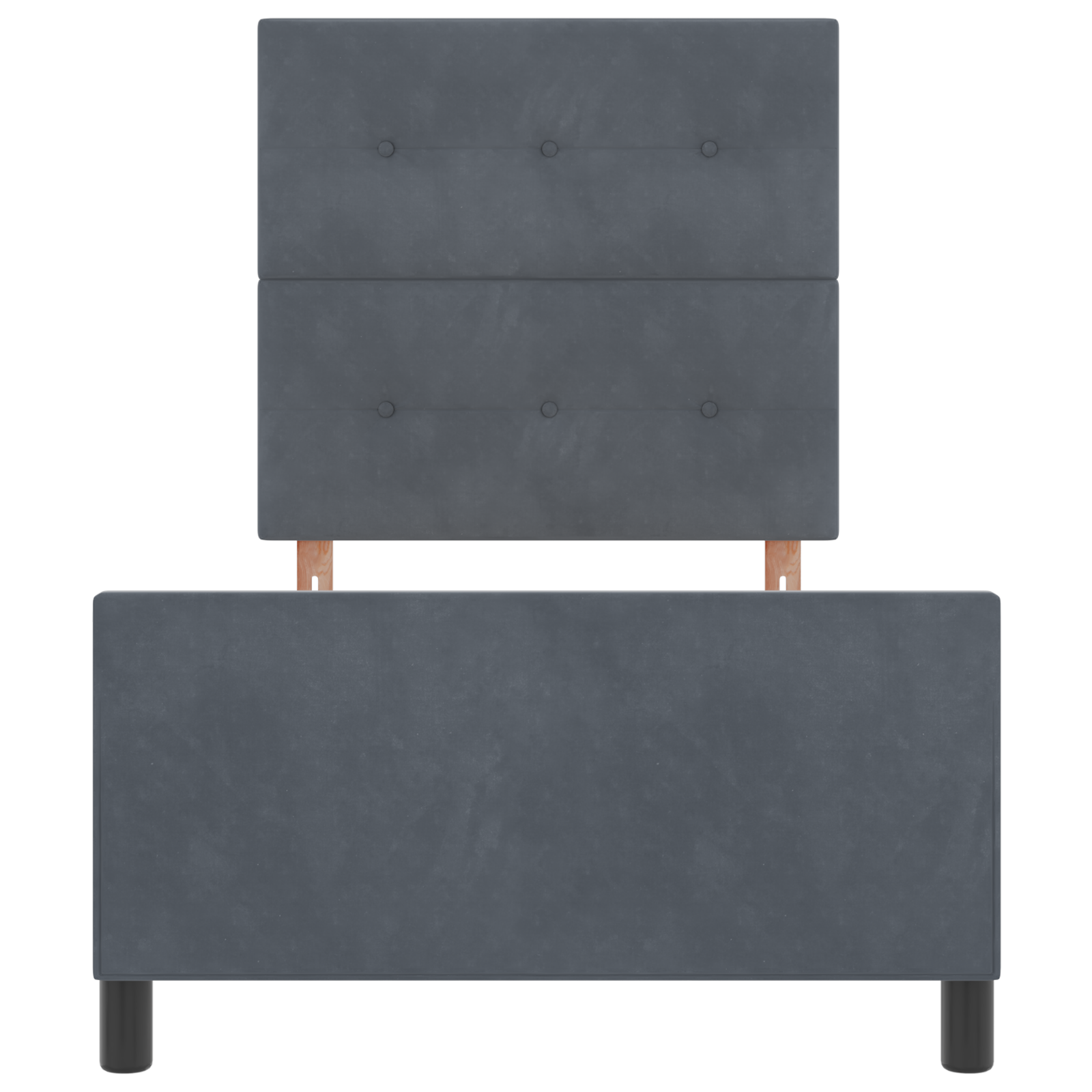 Struttura letto  Grigio scuro 80x200 cm in velluto