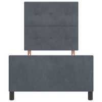 Struttura letto  Grigio scuro 80x200 cm in velluto