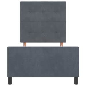 Struttura Letto Grigio Scuro 90x200 cm Velluto