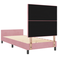 Struttura letto  Rosa 100x200 cm Velluto