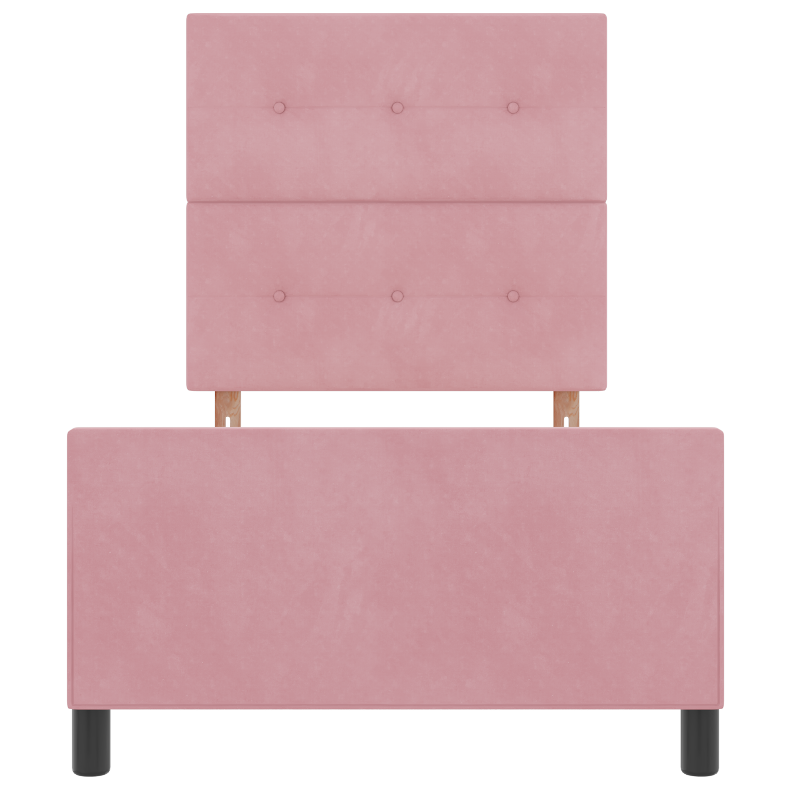 Struttura letto  Rosa 100x200 cm Velluto