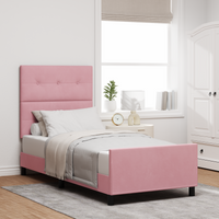 Struttura letto  Rosa 100x200 cm Velluto