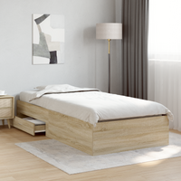 Struttura Letto Rovere Sonoma 90x190 cm Legno ingegnerizzato