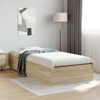 Struttura Letto Rovere Sonoma 90x190 cm Legno ingegnerizzato