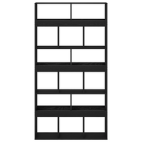 Supporto per Piante Legno Ingegnerizzato Nero 100x33x187,5 cm