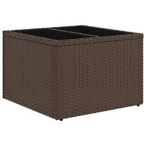 Set divano da giardino  a 9 pezzi con cuscini in polyrattan marrone
