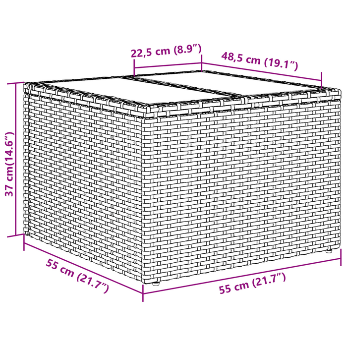 Set di divani da giardino 9 pezzi con cuscini Grigio Polyrattan