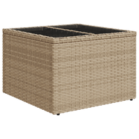 Set di divani da giardino da 9 pezzi con cuscini beige in polyrattan