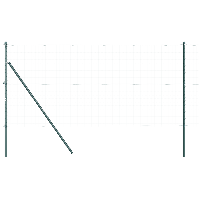 Posti per Recinzione 26 pz Verde Ø32 mm 190 cm Acciaio Zincato