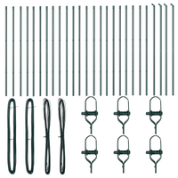 posta per recinzione  26 pz Verde Ø32 mm 210 cm Acciaio zincato