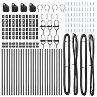 Posti per Fencing 26 pz Grigio Ø32 mm 80 cm Acciaio Zincato