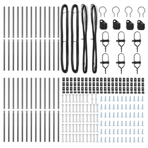 Pali di Fencing  26 pezzi Grigio Ø32 mm 150 cm Acciaio zincato