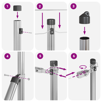 Pali di recinzione  26 pcs Ø32 mm 120 cm Acciaio zincato