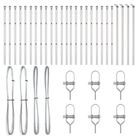 Pali di recinzione  26 pcs Ø32 mm 120 cm Acciaio zincato