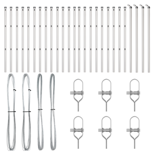 Pali di recinzione  26 pcs Ø32 mm 120 cm Acciaio zincato