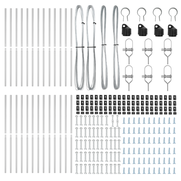 Pali 26 pcs Ø32 mm 190 cm Acciaio Galvanizzato