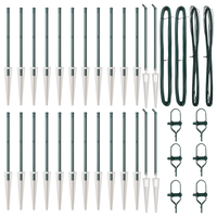 Posti per Recinzione  con Punta 26 pcs Ø32 mm 60 cm Acciaio Zincato