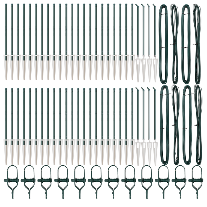 Pali per recinzione  con picchetto 52 pcs Ø32 mm 80 cm Acciaio zincato